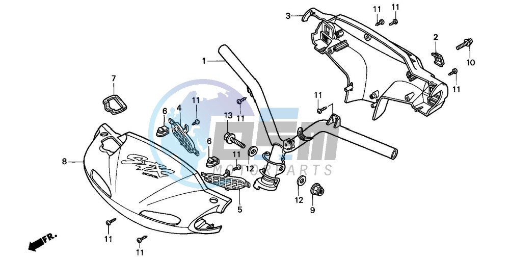 STEERING HANDLE/ HANDLE COVER (1)