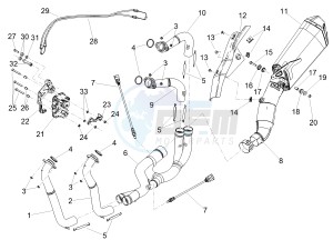 RSV4 1000 RR E4 ABS (NAFTA) drawing Exhaust pipe