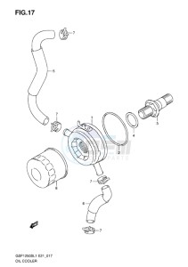 GSF-1250S BANDIT EU drawing OIL COOLER