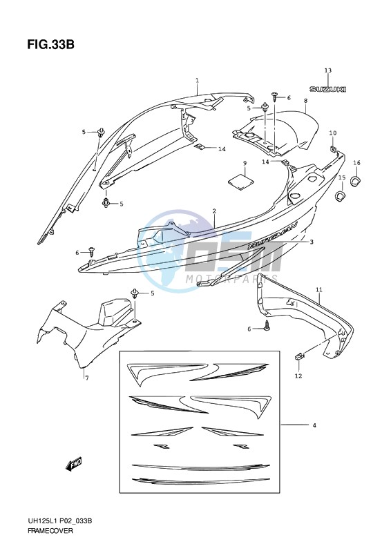 FRAME COVER (MODEL RACING P19)