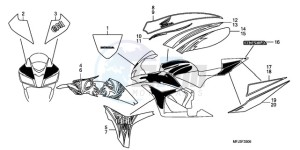 CBR600RR9 U / MME SPC 2U drawing MARK/STRIPE (7)