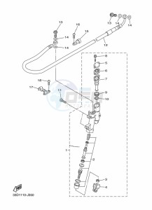 WR450F (B7R4) drawing REAR MASTER CYLINDER