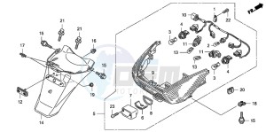 FJS400D SILVER WING drawing TAILLIGHT/REAR FENDER