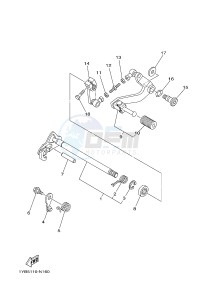 XT250 XT250E SEROW (1YB7) drawing SHIFT SHAFT