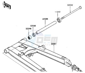 ZX 600 A [NINJA 600] (A1-A2) [NINJA 600] drawing SWING ARM