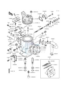 KX 250 K [KX250] (K) [KX250] drawing CYLINDER HEAD_CYLINDER