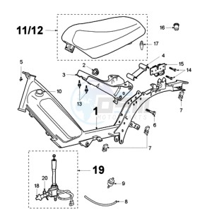 FOX N PRO A BN drawing FRAME AND SADDLE