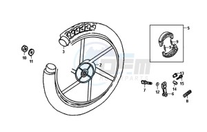 FIDDLE II 50 45KMH NEW ENGINE drawing REAR WHEEL