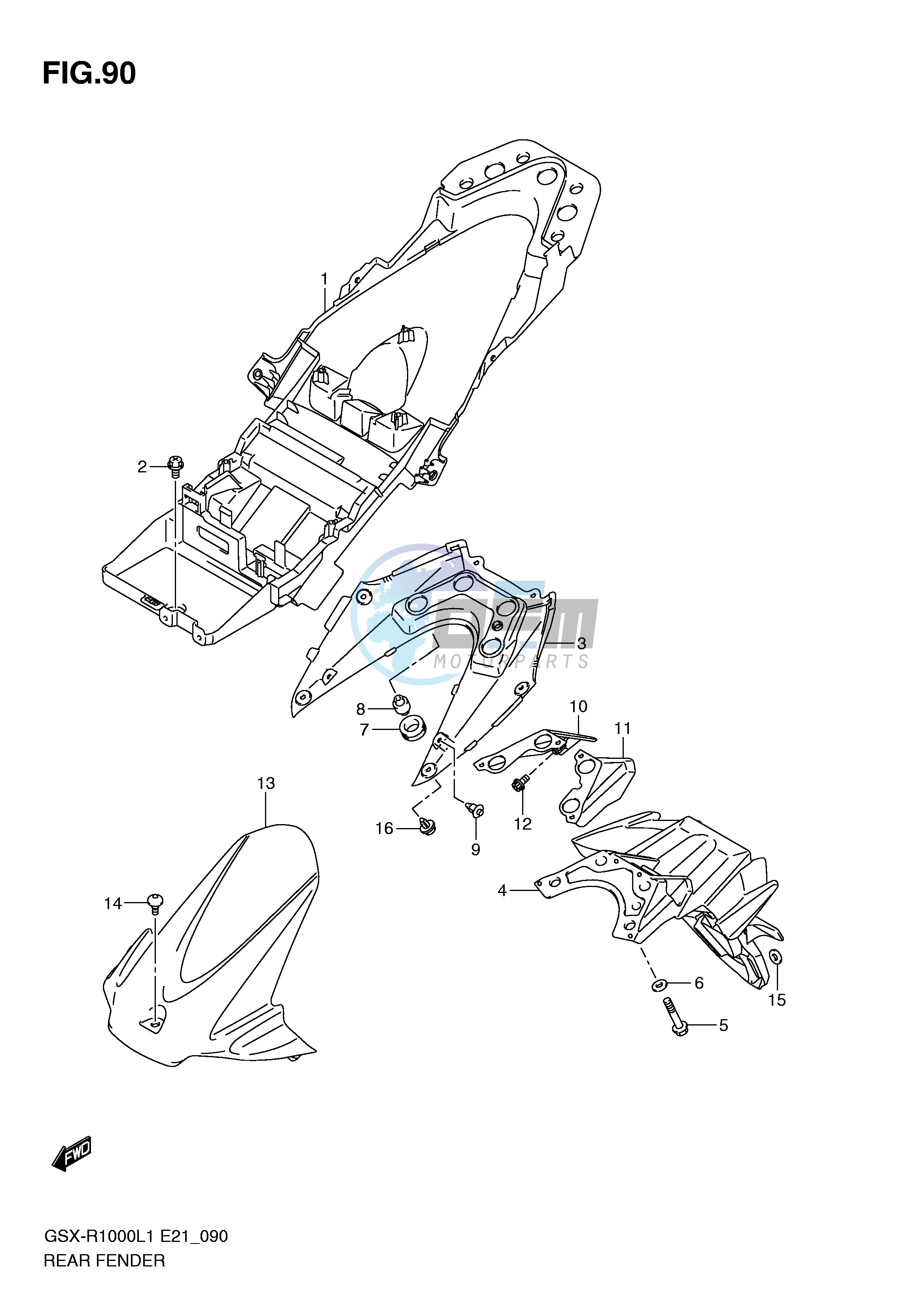 REAR FENDER (GSX-R1000L1 E21)