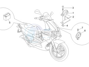 Runner 125 VX 4t e3 serie Speciale drawing Remote control switches - Battery - Horn