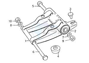 ST RAPIDO - 50 cc drawing SWINGING ARM