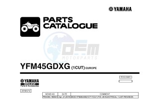 YFM450FWA YFM45GDXG GRIZZLY 450 IRS (1CUT) drawing .1-Front-Page