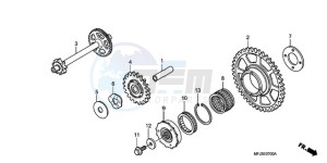 CBR600RR9 UK - (E / MME SPC 3E) drawing STARTING CLUTCH