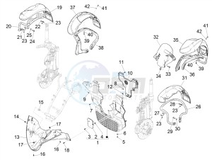 MP3 300 HPE (EMEA, APAC) drawing Wheel housing - Mudguard