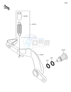 KX85 KX85CGF EU drawing Brake Pedal