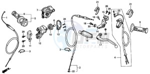 CR250R drawing HANDLE LEVER/SWITCH/CABLE (CR250R2,3)