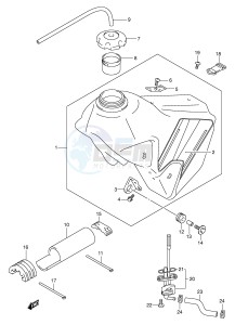 DR-Z400 (E3-E28) drawing FUEL TANK (MODEL K2)