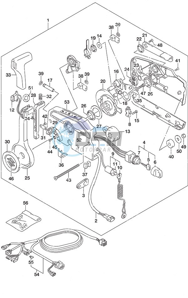 Remote Control Tiller Handle w/Power Tilt