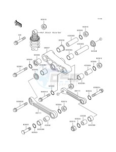 EX 500 A [EX500] (A4-A7) [EX500] drawing REAR SUSPENSION