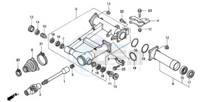 TRX350TE RANCHER ES drawing SWINGARM