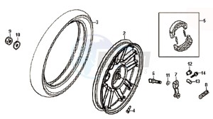 SYMPHONY 50 25KMH drawing REAR WHEEL