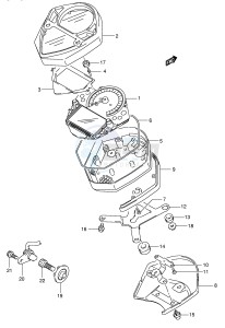 SV1000 (E2) drawing SPEEDOMETER (SV1000K3 K4 U1K3 U1K4 U2K3 U2K4)