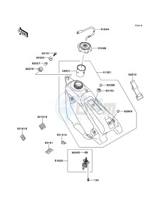 KX250 KX250R6F EU drawing Fuel Tank