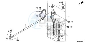 CRF450RF CRF450R Europe Direct - (ED) drawing REAR BRAKE MASTER CYLINDER