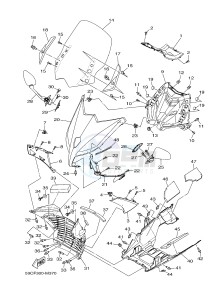 XP500 T-MAX 530 (59CF) drawing WINDSHIELD