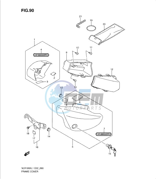 FRAME COVER (VLR1800TL1 E19)