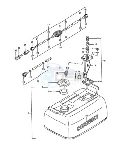 DT 4 drawing Fuel Tank (1988 to 1992)