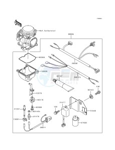 KLF 400 B [BAYOU 400 4X4] (B1-B3) [BAYOU 400 4X4] drawing OPTIONAL PARTS-- CARBURETOR- --- KLF400-B1_B2- -