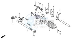 CBR125R drawing GEAR SHIFT DRUM