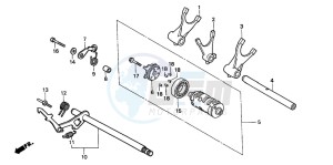 XL600V TRANSALP drawing GEARSHIFT DRUM