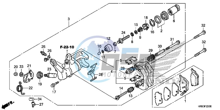 REAR BRAKE CALIPER