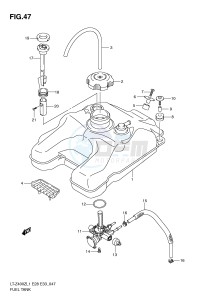 LT-Z400 (E28-E33) drawing FUEL TANK