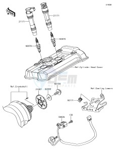 NINJA 650 EX650KHFA XX (EU ME A(FRICA) drawing Ignition System