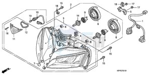 CBR125RW9 Europe Direct - (ED / WH) drawing HEADLIGHT (CBR125RW7/RW9/RWA)