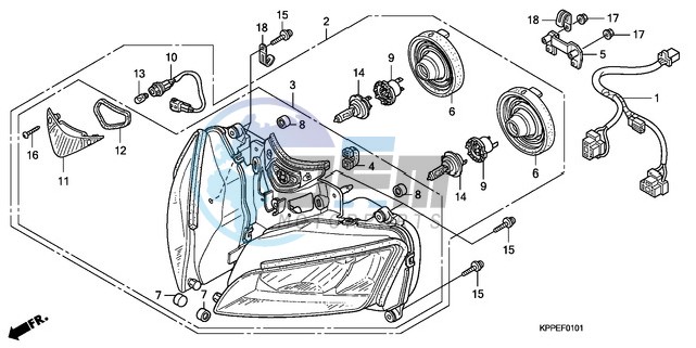 HEADLIGHT (CBR125RW7/RW9/RWA)