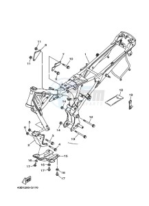 YBR125EGS YBR125G (43BM) drawing FRAME