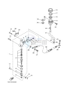 YFM700R YFM70RSXJ RAPTOR 700R (2LSH) drawing REAR MASTER CYLINDER