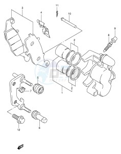 TU250X (E2) drawing FRONT CALIPER (MODEL Y K1)