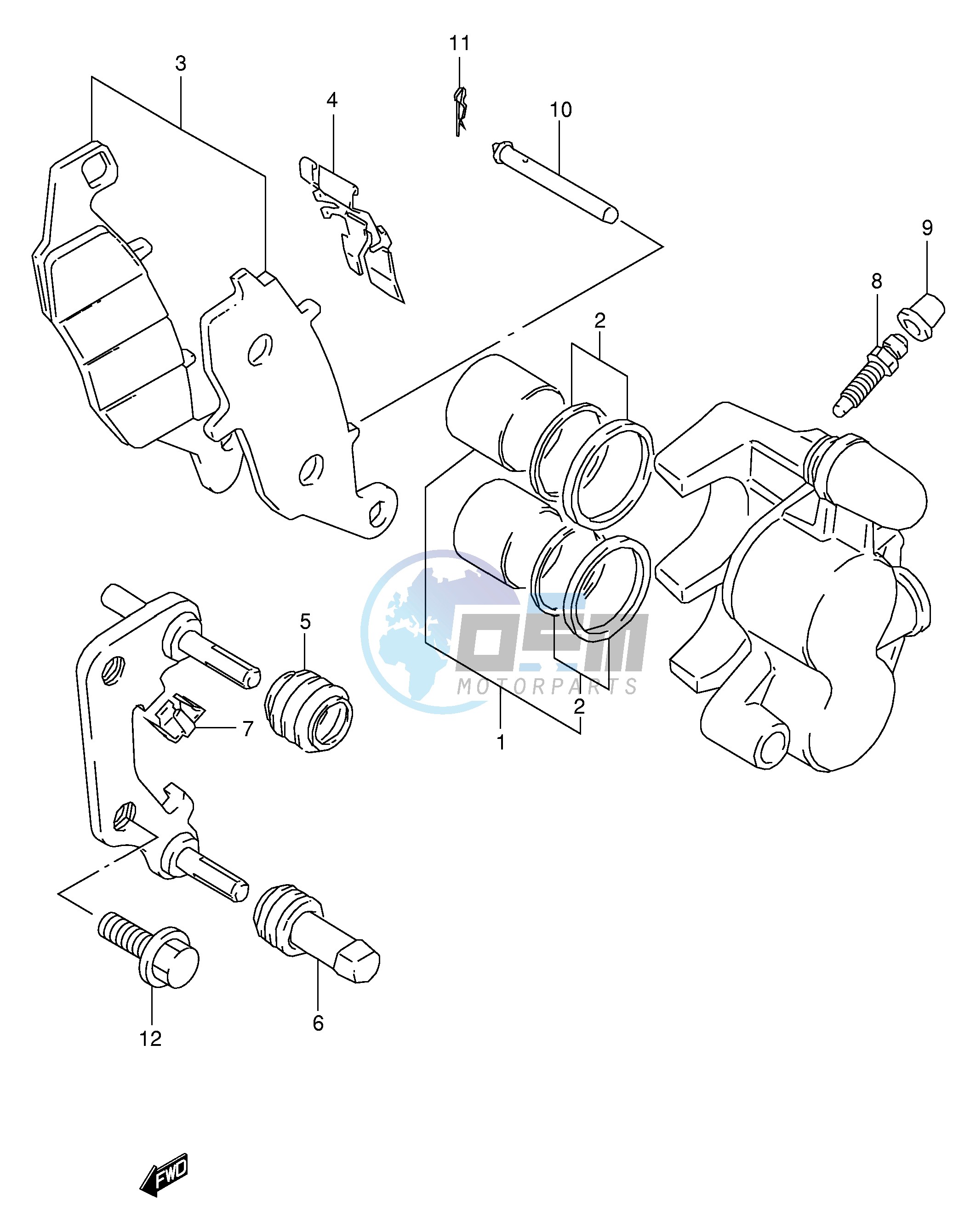 FRONT CALIPER (MODEL Y K1)