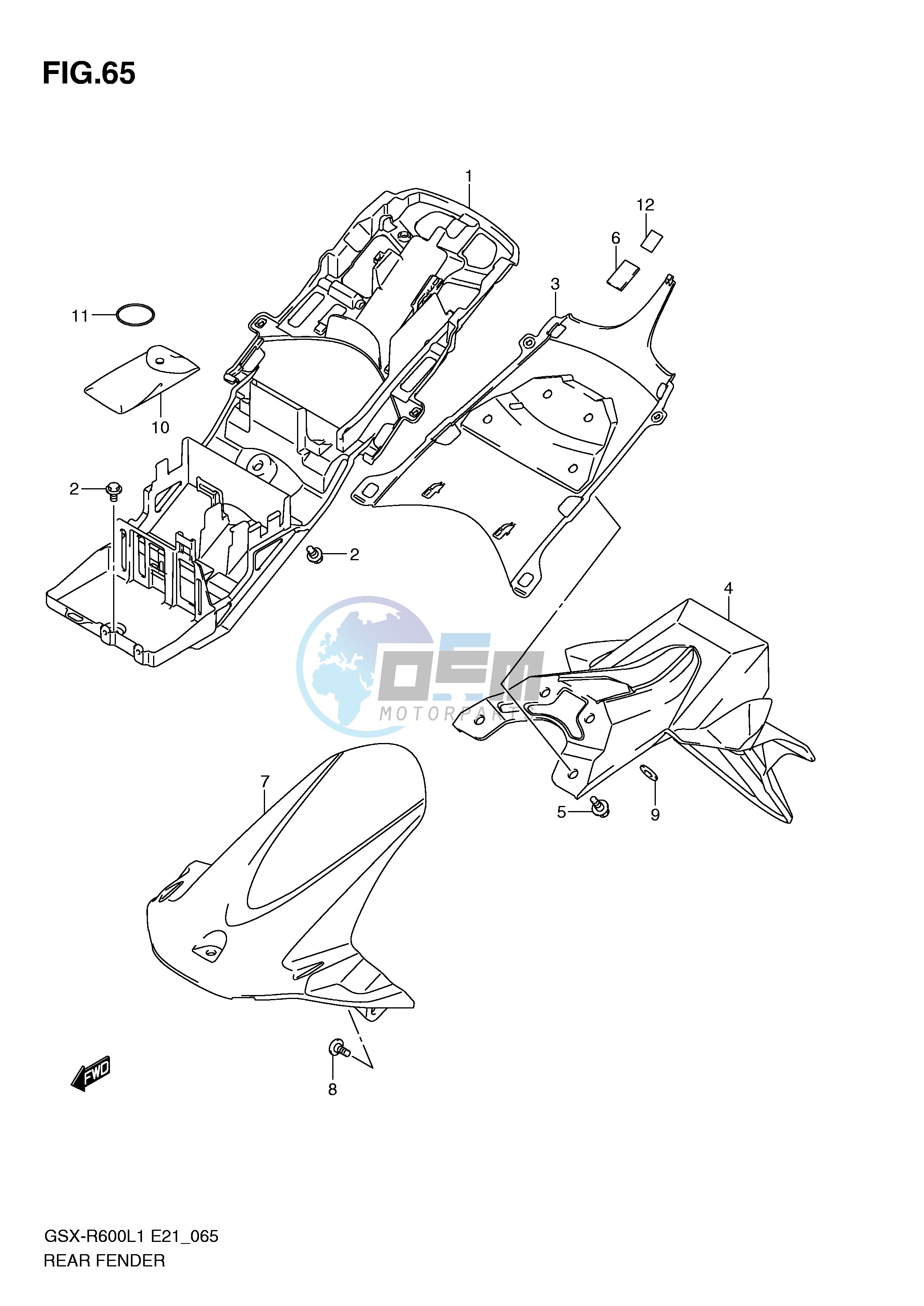 REAR FENDER (GSX-R600UFL1 E21)