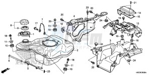 TRX420TE1E TRX420 ED drawing FUEL TANK