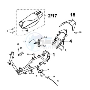 VIVA 2 SL4 A drawing FRAME AND SADDLE