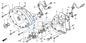 GL1800 drawing FRONT COVER/TRANSMISSION COVER