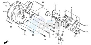 TRX300 FOURTRAX 300 drawing LEFT CRANKCASE COVER