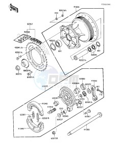 KX 500 A [KX500] (A1) [KX500] drawing REAR HUB_BRAKE_CHAIN -- 83 A1- -