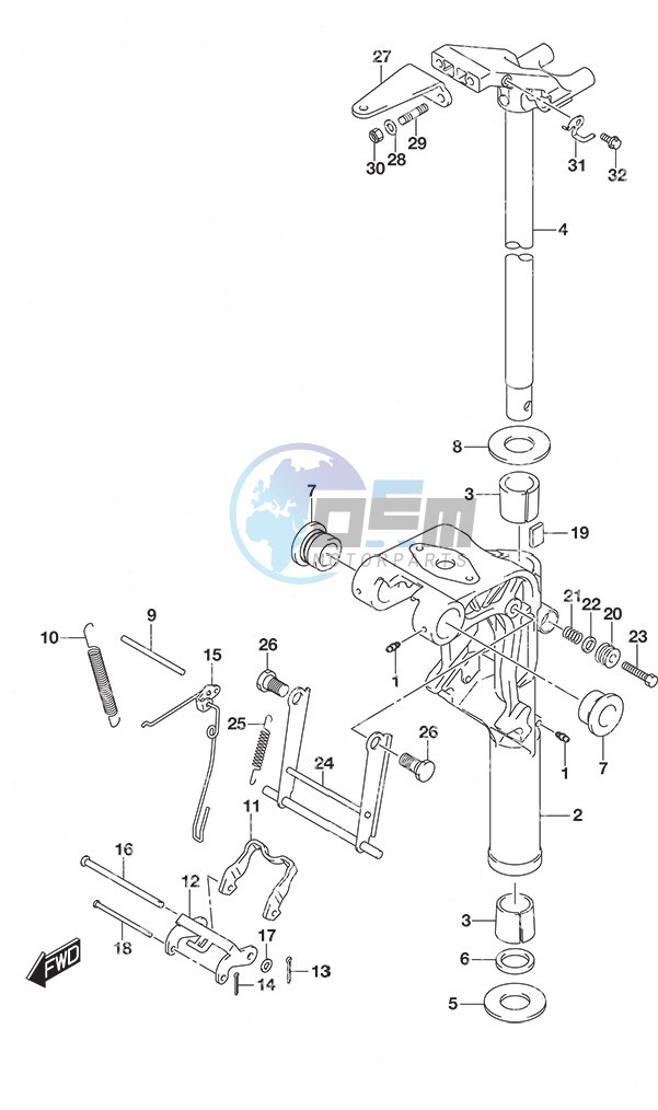 Swivel Bracket - Remote Control w/Power Tilt